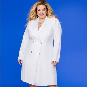 white tuxedo dress plus size